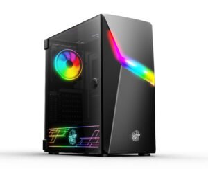 Custom PC “Warrior RGB” Computer Case (1*120mm ARGB Fan + 2*120mm Fan)