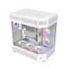 Acegeek icecube Mid-Tower Case with 7x RGB Fans - White