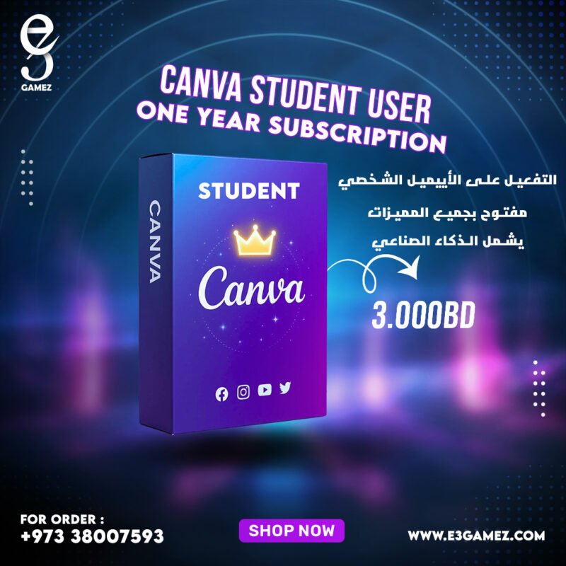 canva student 1Year subscription